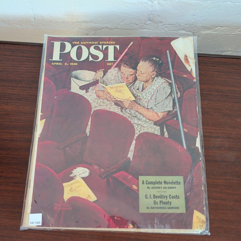 APRIL 6, 1946 SATURDAY EVENING POST COMPLETE MAGAZINE NORMAN ROCKWELL